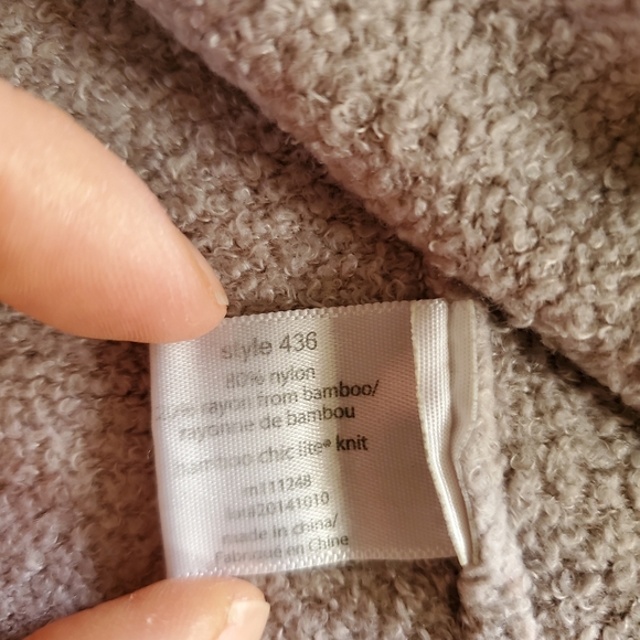 Barefoot Dreams Bamboo Chic Lite Calypso Wrap Cardigan Taupe Size S/M - Picture 6 of 6